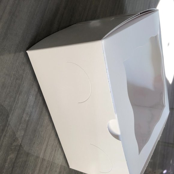 White pastry box with window, 7" x 7" x 4", 10pack - Picture 6 of 8